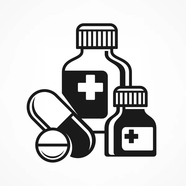 Médicaments pilules symboles — Image vectorielle