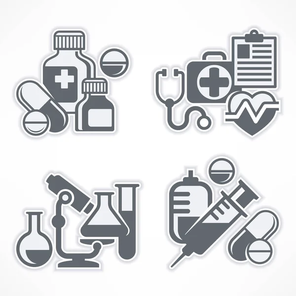 Set medicijnen symbolen — Stockvector