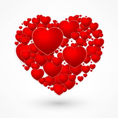 Sevgililer günü kırmızı kalp 