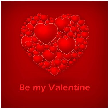 Sevgililer günü kırmızı kalp