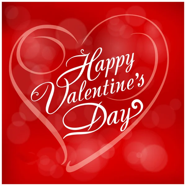 День Святого Валентина написи червоний фон — стоковий вектор