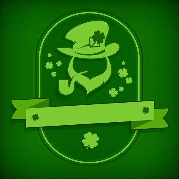 Plantilla duende en verde — Vector de stock