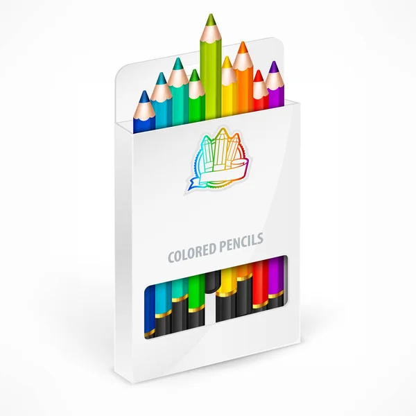 Μολύβι κουτιά χρώμα εικονογράφηση διάνυσμα — Διανυσματικό Αρχείο