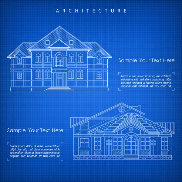 Архитектурный план здания со спецификацией — стоковый вектор
