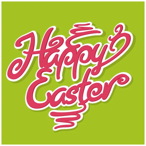 Happy Easter red lettering — Stock Vector