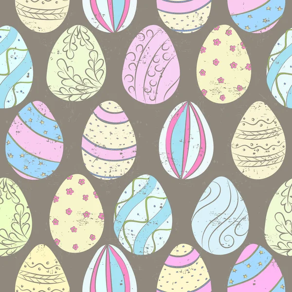 Patrón de color huevos de Pascua — Vector de stock