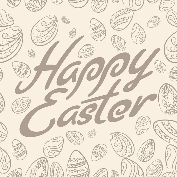 Easter lettering pattern pastel — Stock Vector