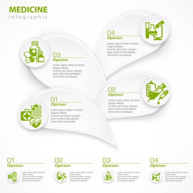 Medical green infographic elements clipart