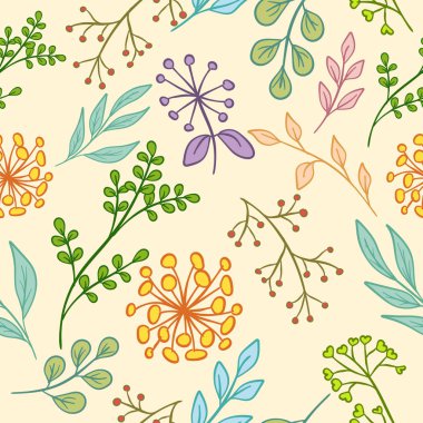 Çiçek desen rengi Dikişsiz