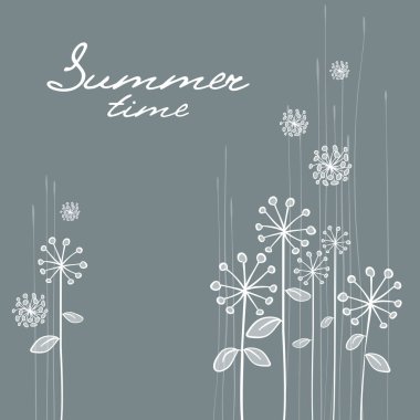 Çiçek ele gri kart çekin