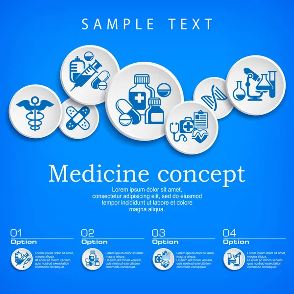 Conceito médico símbolo de medicina —  Vetores de Stock