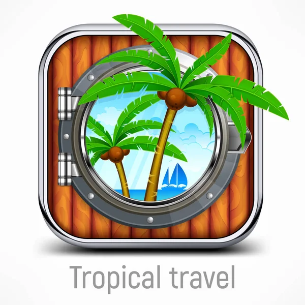 Concepto de viaje tropical — Vector de stock