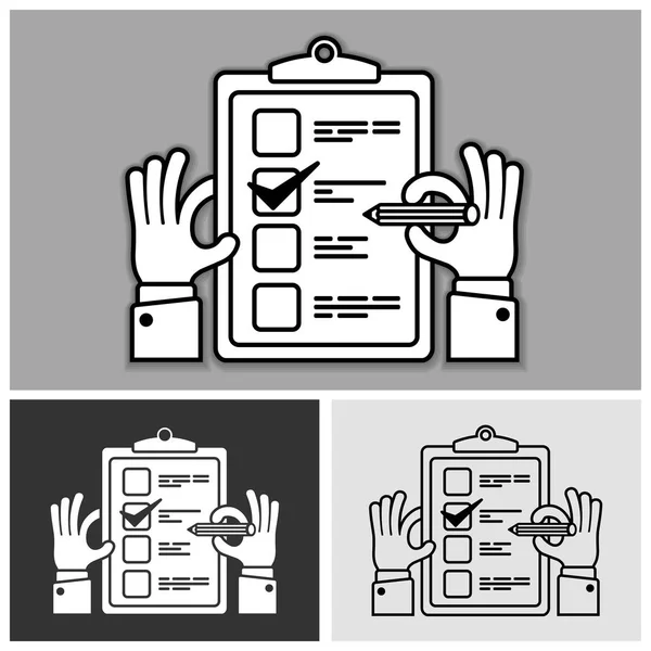 Checklist com marca de verificação — Vetor de Stock