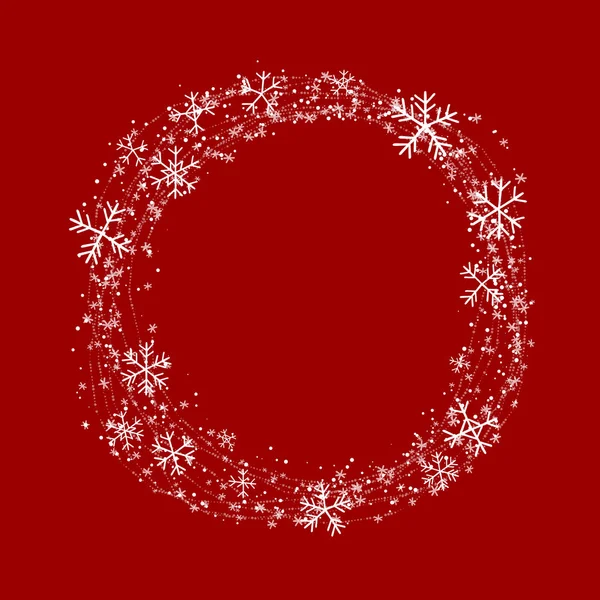 क्रिसमस विंटेज हाथ लाल में पृष्ठभूमि खींचें — स्टॉक वेक्टर