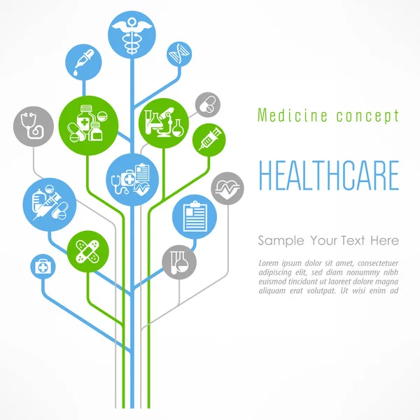 Plakat zu medizinischem Rahmenkonzept — Stockvektor