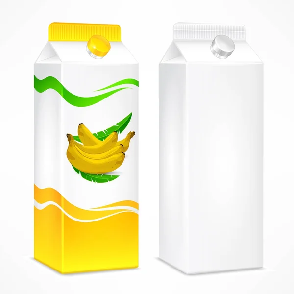 Paquete de jugo de plátano — Vector de stock
