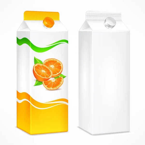 Pacote de suco de laranja — Vetor de Stock