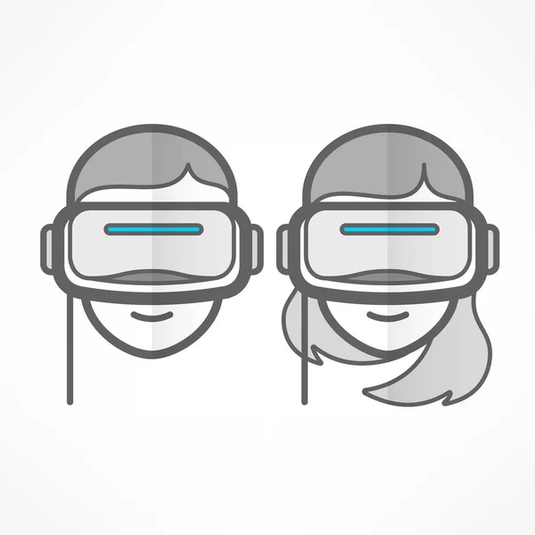 Fone de ouvido de realidade virtual — Vetor de Stock