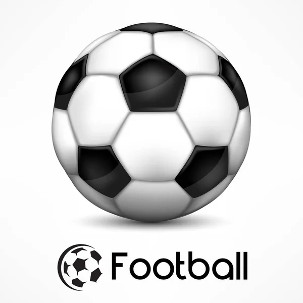 Ballon de football réaliste européen — Image vectorielle