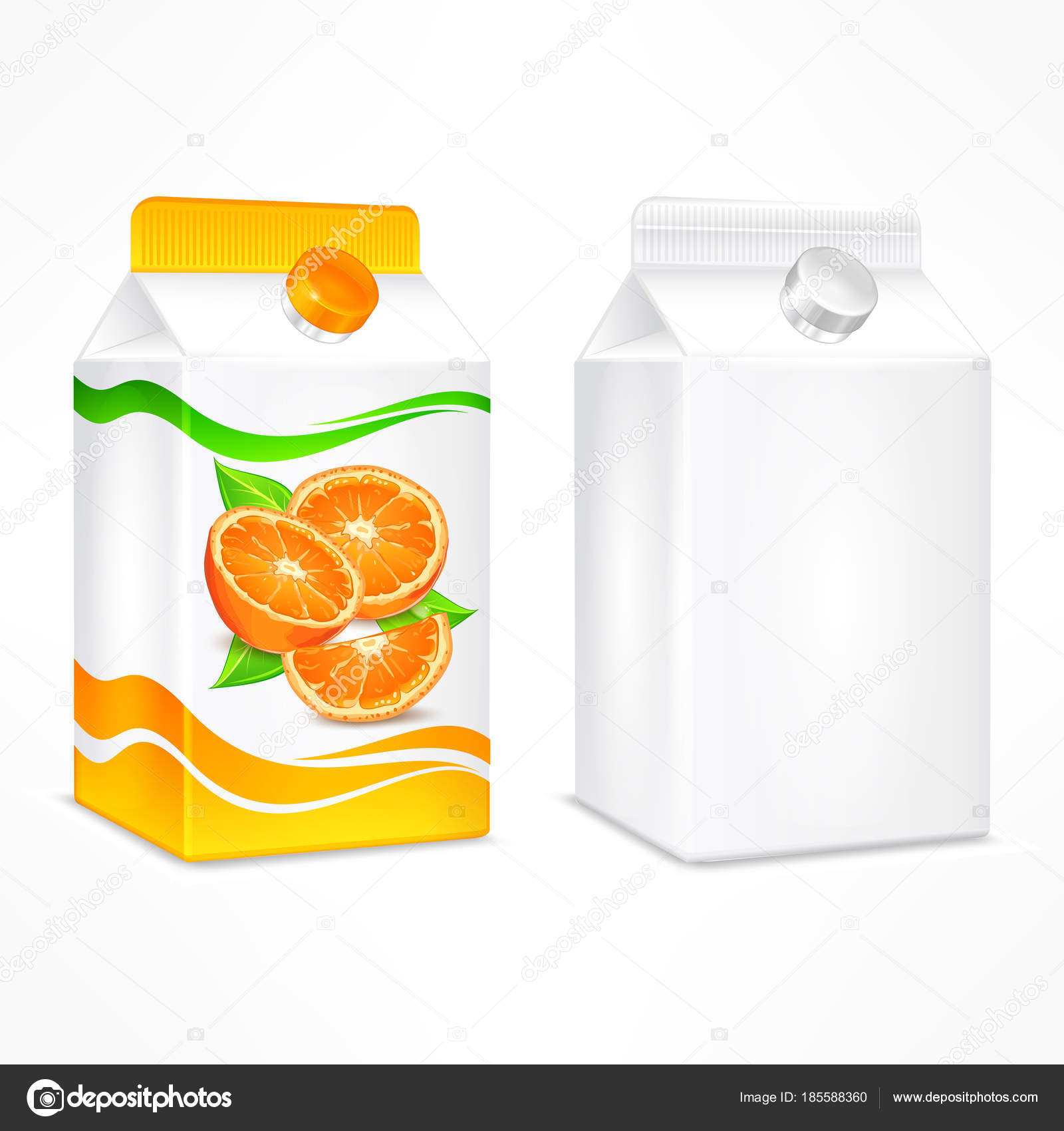 Orange Juice Package Stock Vector Creator76 185588360