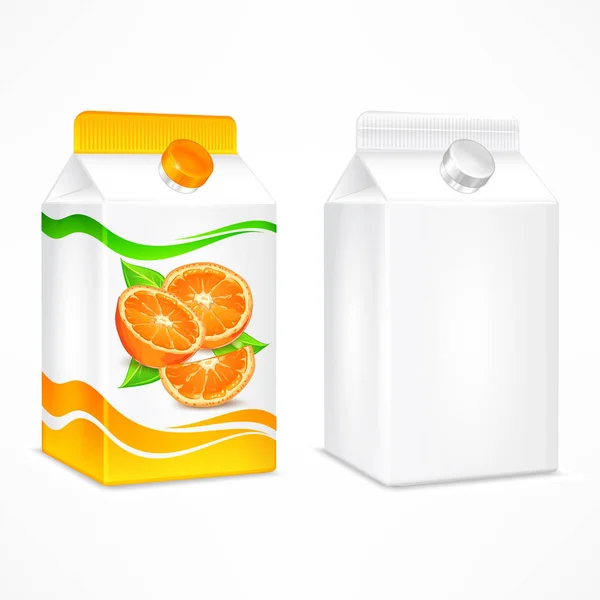 オレンジ ジュースのパッケージ — ストックベクタ