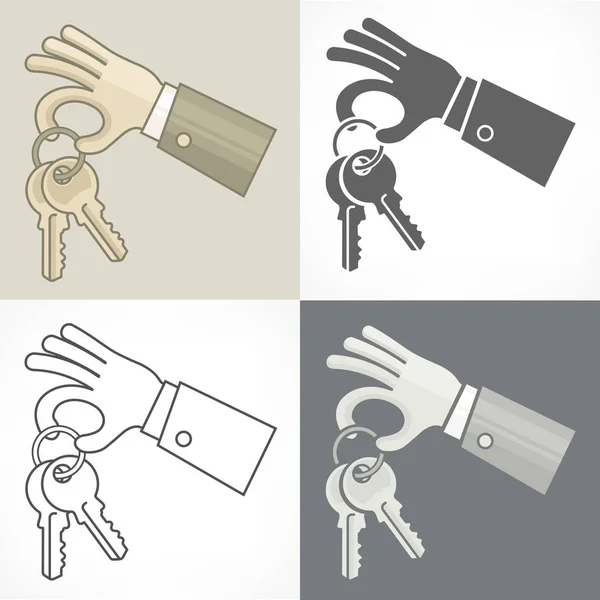 Schlüssel in der Hand — Stockvektor