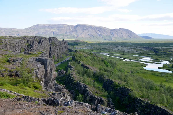 Faglia Geologica Islanda — Foto Stock