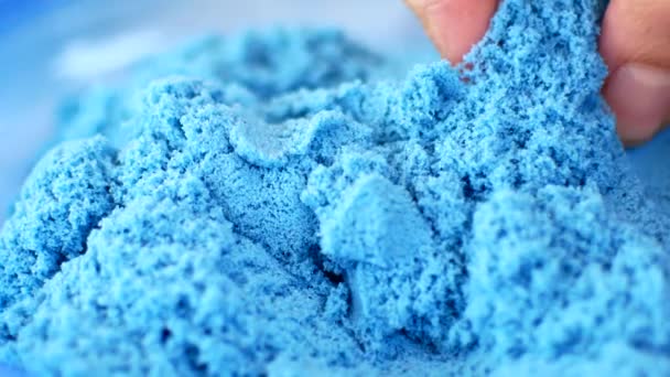 A close-up of kinetic sand. — Stock Video