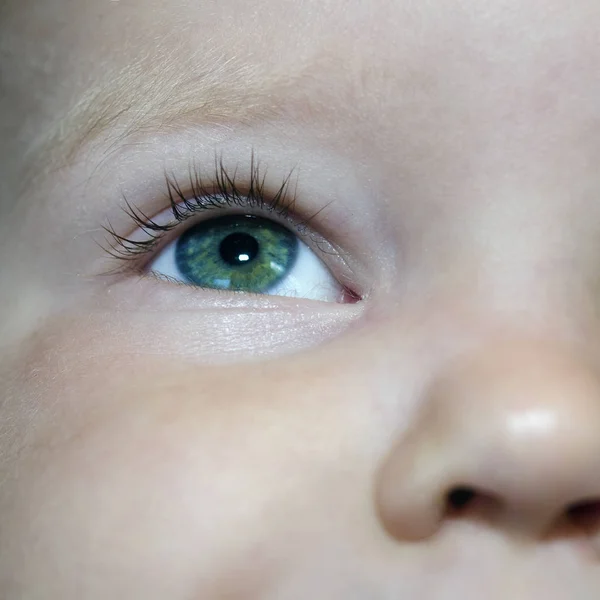 Gyermek zöld szem — Stock Fotó