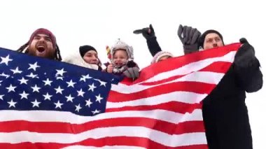 Grup insanlar Amerikan destekçileri