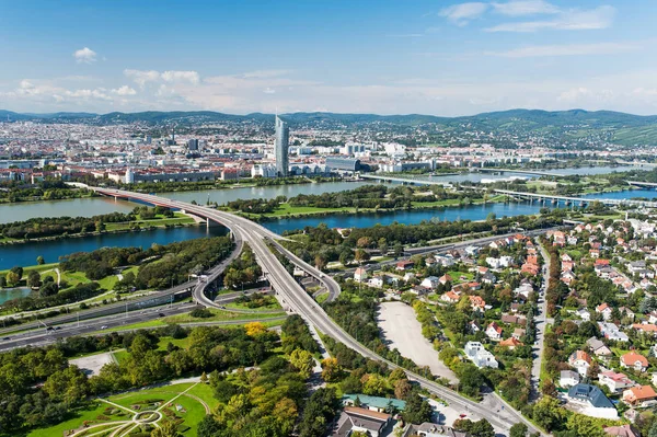 Luchtfoto van Wenen stad — Stockfoto