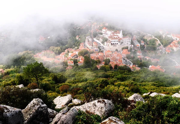 Antiguo Pueblo Una Niebla Sintra Portugal — Foto de Stock