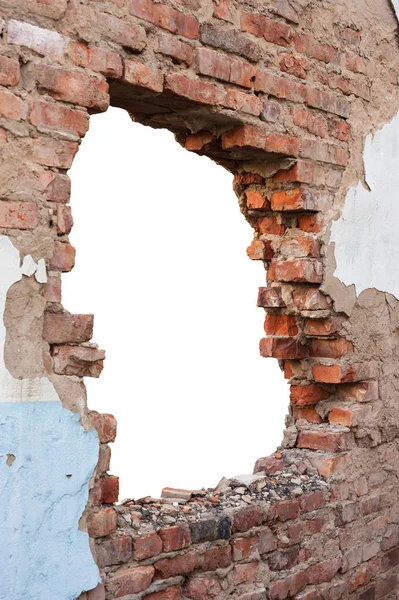 Hole in the brick wall with copy space — Stock Photo © Rangizzz #7321498