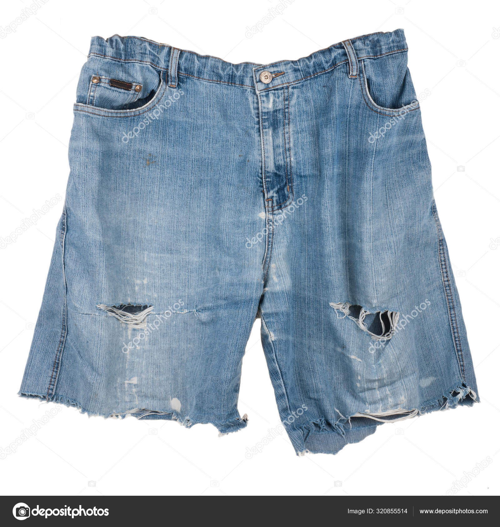 denim torn shorts