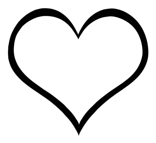 Black and white heart vector — Stock Vector © alisher 14126989