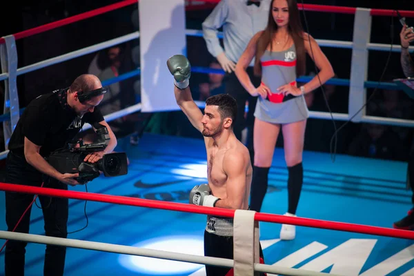 Moskva Března 2016 Velké Profesionálního Boxu Událost Bojovat Budoucnost Sportovní — Stock fotografie