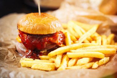 Hamburgerin içine fast food Restoran