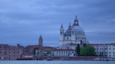 VENICE,ITALY-4 MAY,2019:Beautiful venetian catholic temple.Basilica di Santa Maria Della Salute is Roman Catholic church & minor basilica located at Punta della Dogana in Dorsoduro sestiere of Venezia