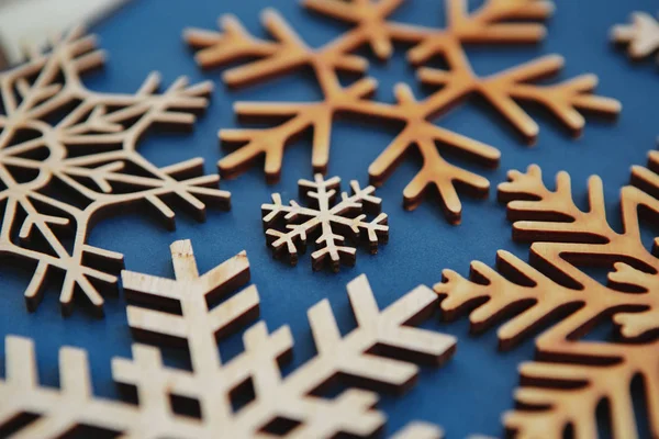 Kézzel készített rusztikus dekoráció téli vakációkhoz — Stock Fotó