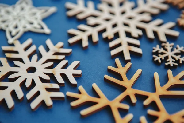 Handgemaakte rustieke inrichting voor de wintervakantie — Stockfoto