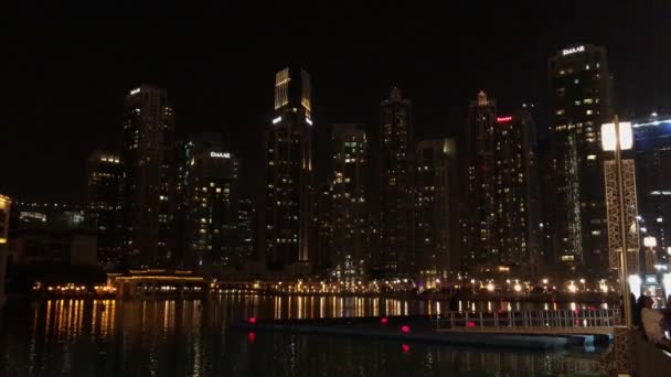Dubai Vae Bei Nacht Reise — Stockvideo
