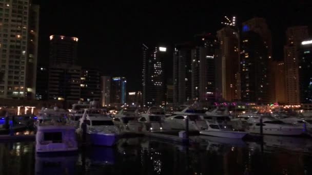 Dubai Bae Dusk Seyahat — Stok video