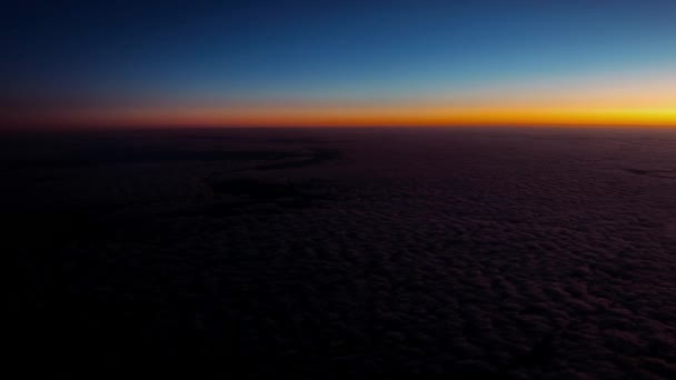 Mavi Gökyüzü Bulutlar Uçaktan Görüntüleyin Seyahat — Stok video