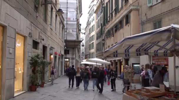 Genova 아름다운 제노바 지중해 연안에 리구리아 지역의 관광객들 이사는 — 비디오