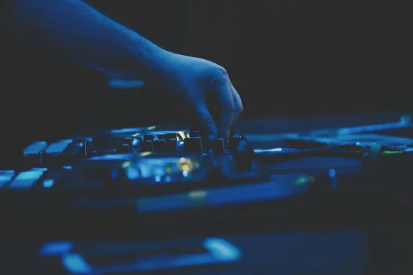 Concert Playing Music Set Sound Mixer Panel Nightclub Professional Disc — 스톡 사진