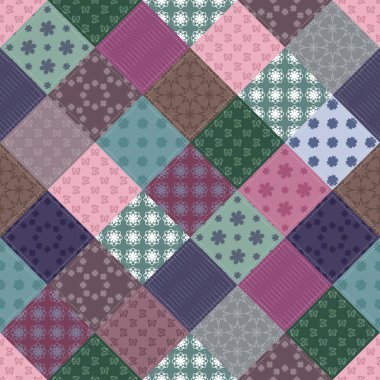 farklı desenleri ile sorunsuz patchwork arka plan 
