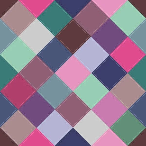 Colcha Fondo Patchwork Con Diferentes Patrones — Archivo Imágenes Vectoriales