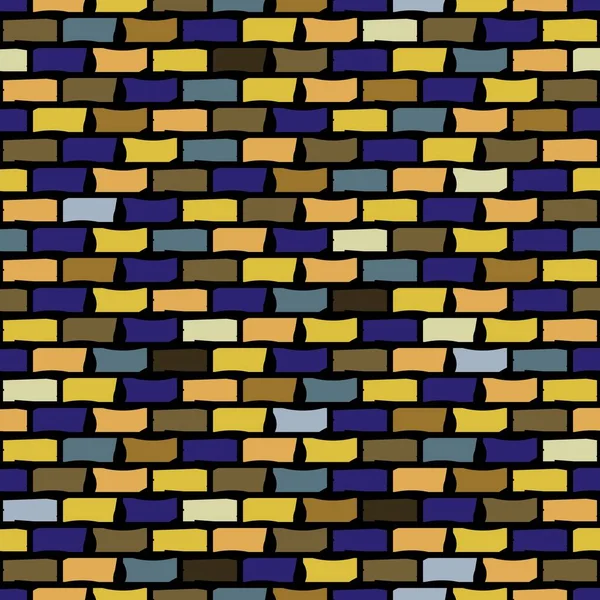 色レンガでシームレスレンガの壁のパターン — ストックベクタ