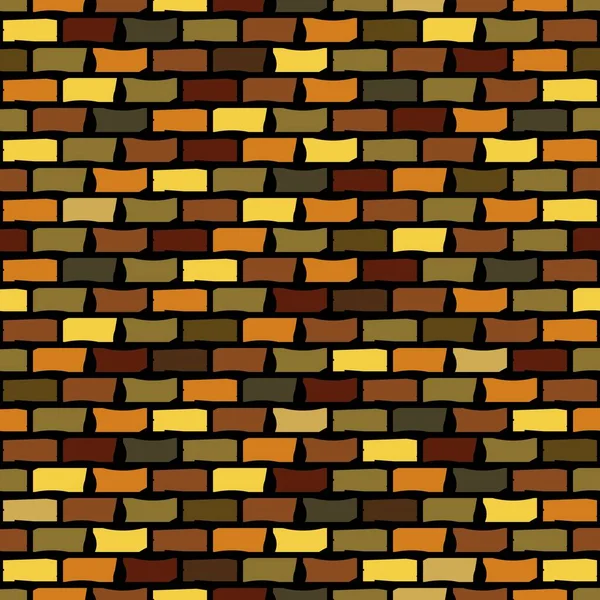 Modèle Mur Briques Sans Couture Avec Briques Colorées — Image vectorielle