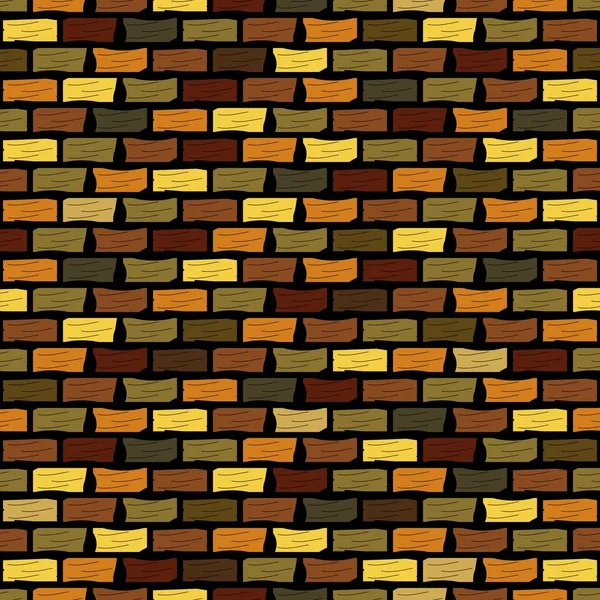 Seamless Brick Wall Pattern Colored Bricks — Stock Vector